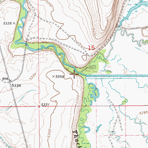 Topographic Map of Blue Creek, ID