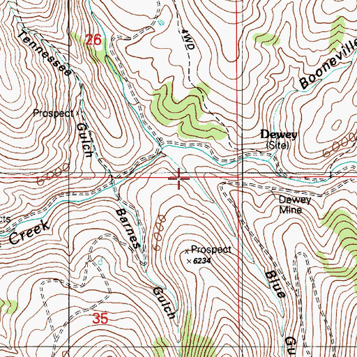 Topographic Map of Blue Gulch, ID