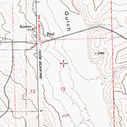Topographic Map of Blue Gulch, ID