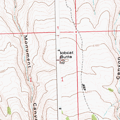 Topographic Map of Bobcat Butte, ID