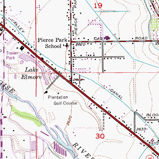 Topographic Map of Boise Valley Canal, ID