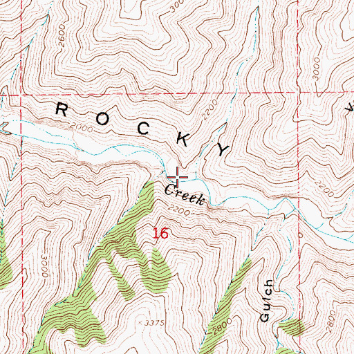 Topographic Map of Bowman Gulch, ID