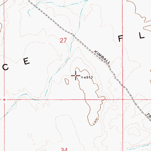 Topographic Map of Brace Flat, ID