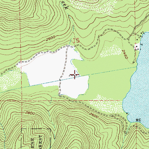 Topographic Map of Breakfast Creek, ID