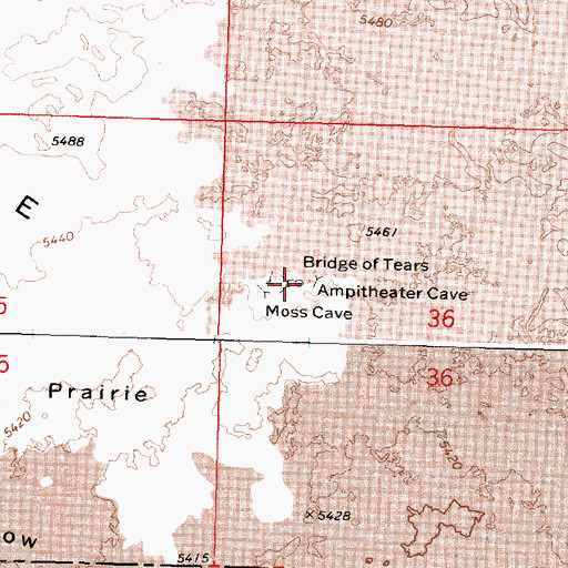 Topographic Map of Bridge of Tears, ID