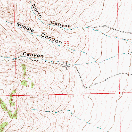 Topographic Map of Browns Canyon, ID