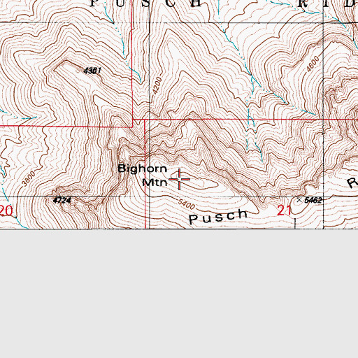 Topographic Map of Bighorn Mountain, AZ