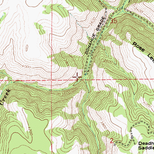 Topographic Map of Brust Creek, ID