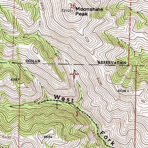 Topographic Map of Buck Canyon, ID