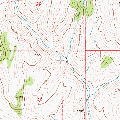 Topographic Map of Buck Creek, ID