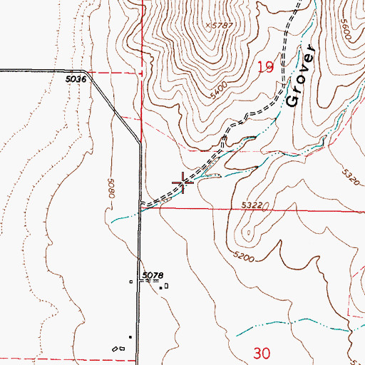 Topographic Map of Buckboard Canyon, ID