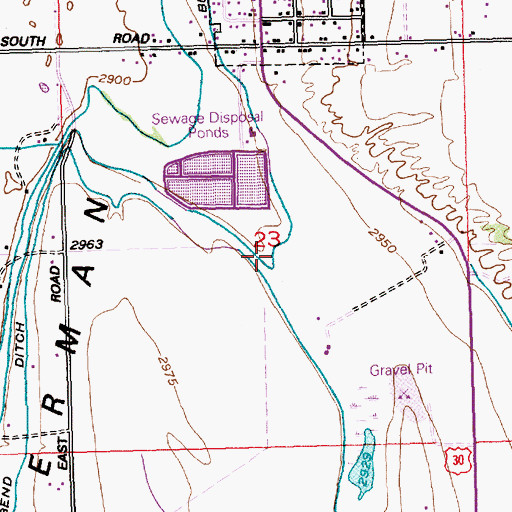 Topographic Map of Buckeye Ditch, ID