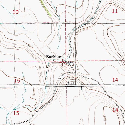 Topographic Map of Buckhorn, ID