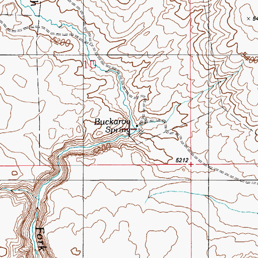 Topographic Map of Buckroo Spring, ID