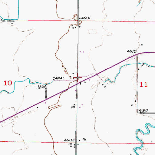 Topographic Map of Bucks School, ID