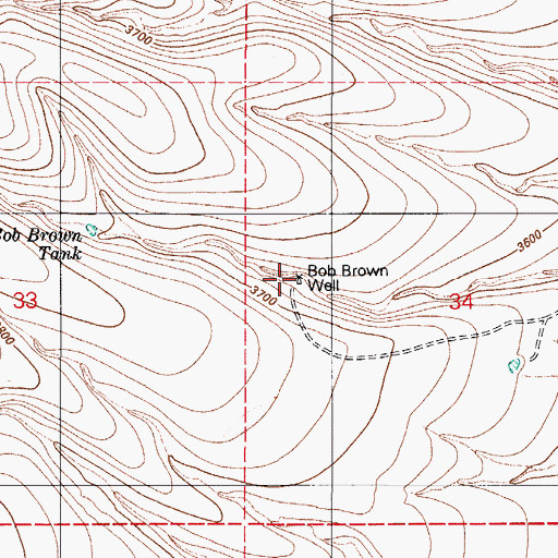 Topographic Map of Bob Brown Well, AZ