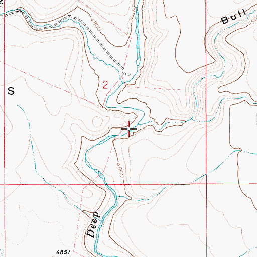 Topographic Map of Bull Gulch, ID