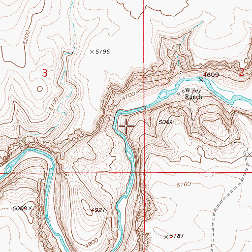 Topographic Map of Burts Reservoir, ID