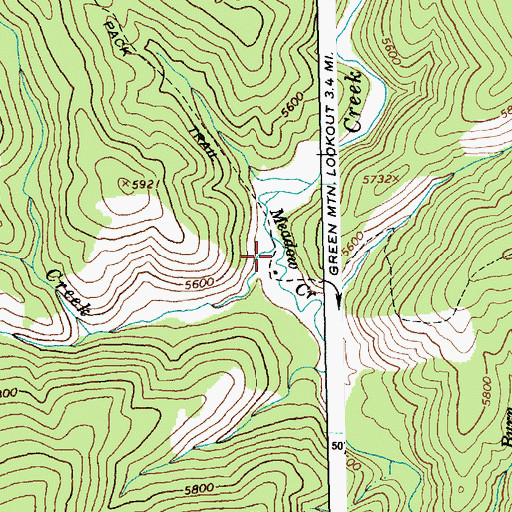Topographic Map of Butter Creek, ID