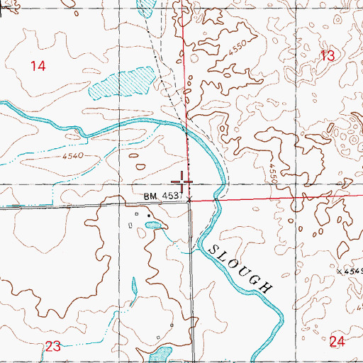 Topographic Map of Byrns Stratton Canal, ID