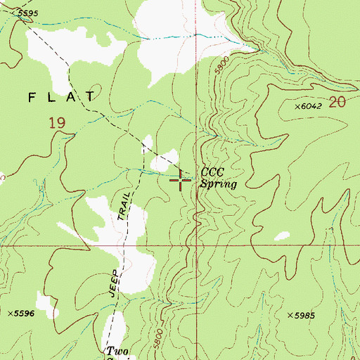 Topographic Map of C C C Spring, ID