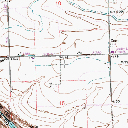 Topographic Map of C Ditch, ID