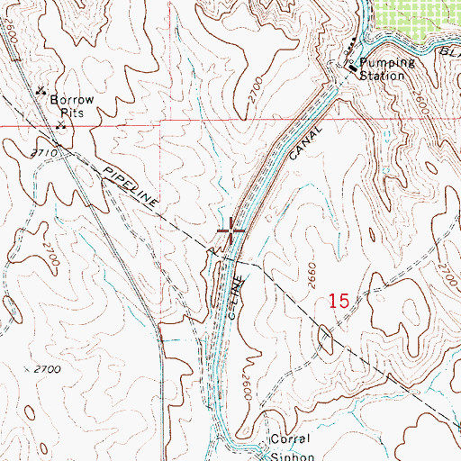 Topographic Map of C-Line Canal, ID
