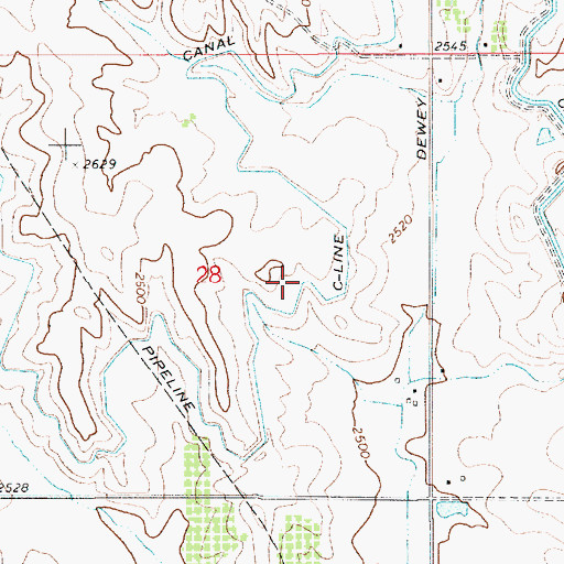 Topographic Map of C-Line Canal West, ID