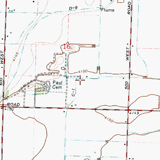 Topographic Map of C-1 Canal, ID