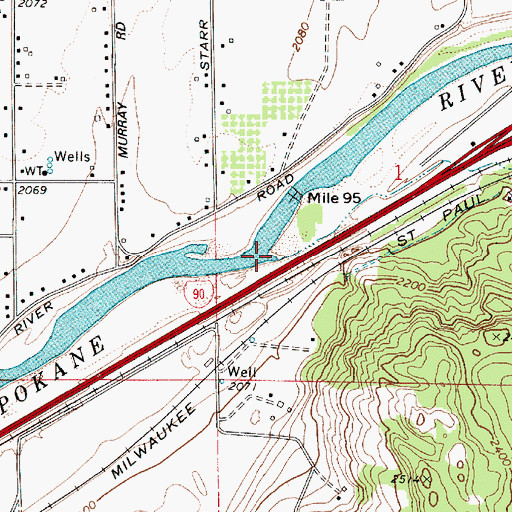 Topographic Map of Cable Creek, WA