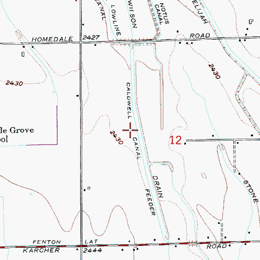 Topographic Map of Caldwell Canal Feeder, ID