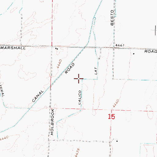 Topographic Map of Calico Lateral, ID