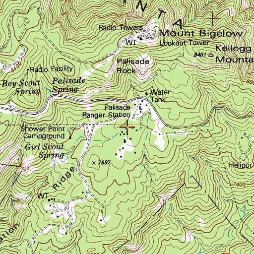 Topographic Map of Boy Scout Camp, AZ