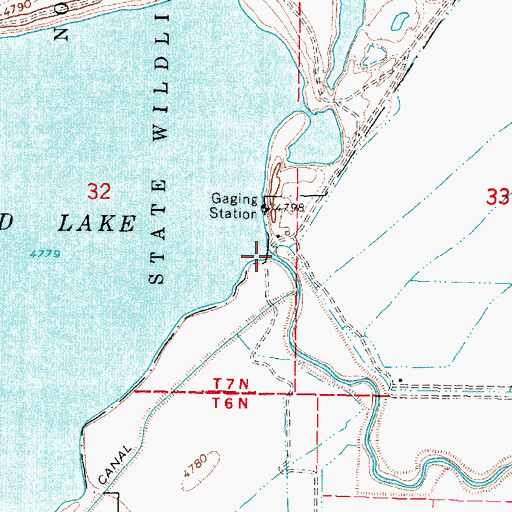 Topographic Map of Camas Creek, ID
