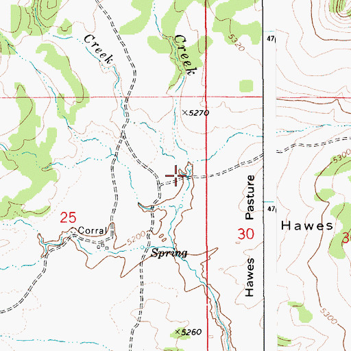 Topographic Map of Camel Creek, ID