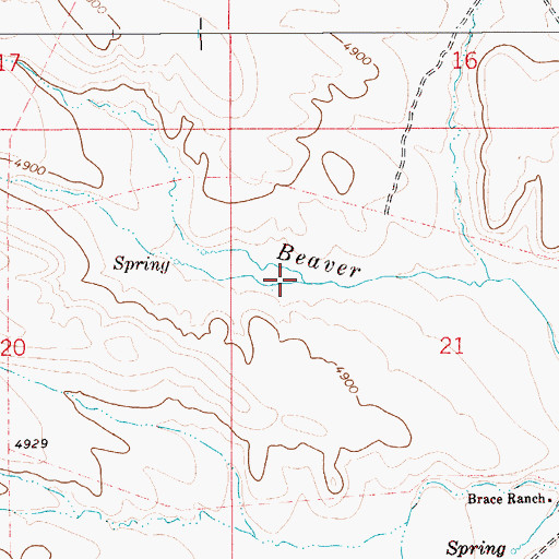 Topographic Map of Carter Creek, ID