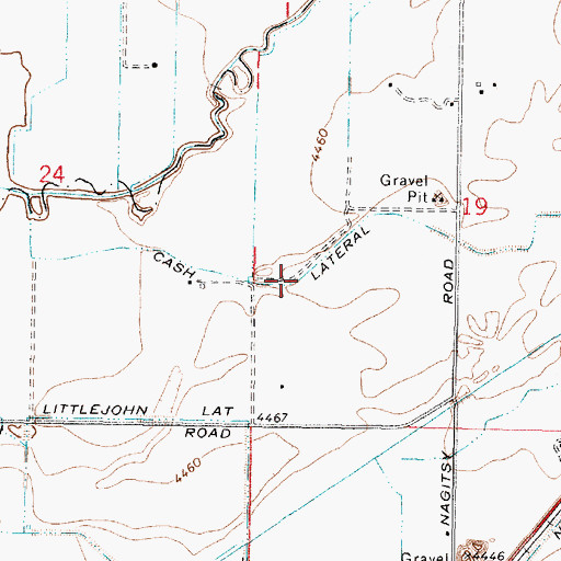 Topographic Map of Cash Lateral, ID