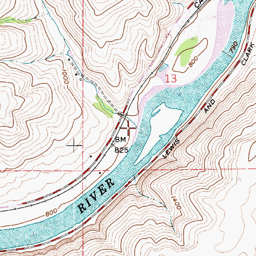 Topographic Map of Catholic Creek, ID