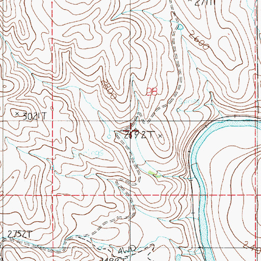 Topographic Map of Catrock School, ID