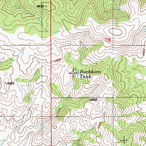 Topographic Map of Buckhorn Tank, AZ