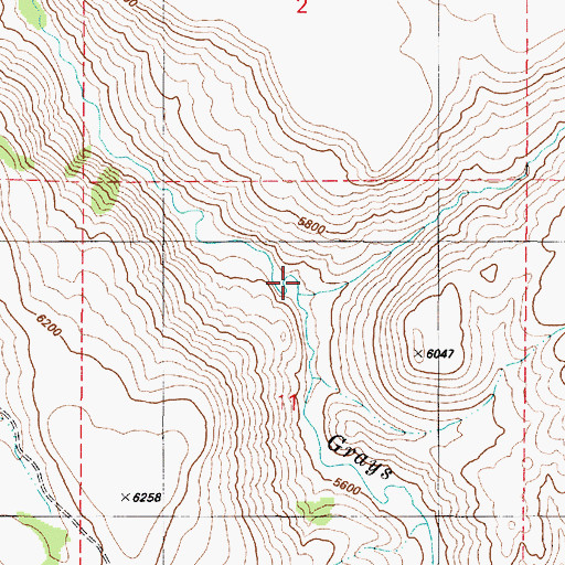 Topographic Map of Cattle Creek, ID