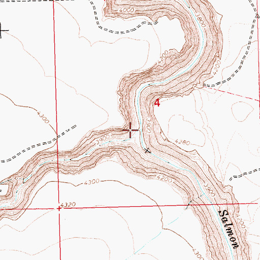 Topographic Map of Cedar Creek, ID