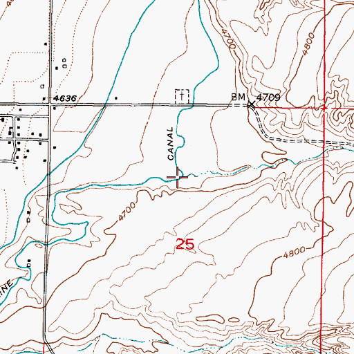 Topographic Map of Cedar Creek, ID