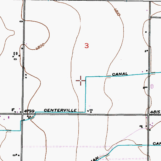 Topographic Map of Centerville Canal, ID