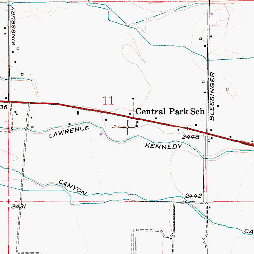 Topographic Map of Central Park School, ID