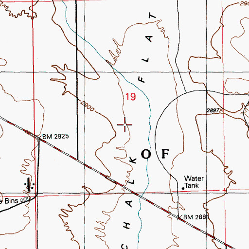 Topographic Map of Chalk Flat, ID