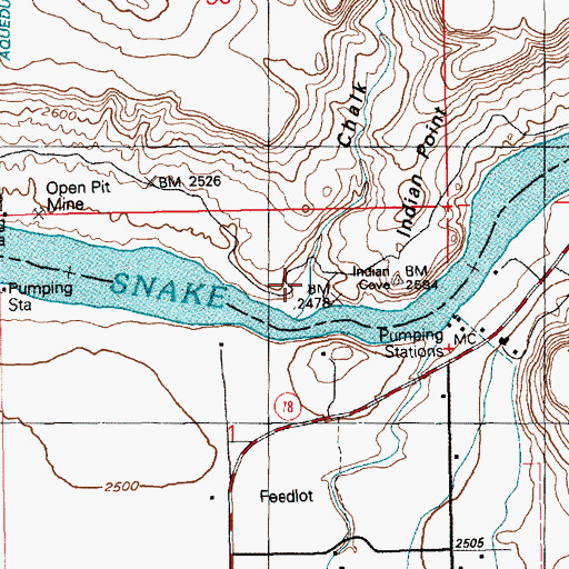 Topographic Map of Chalk Gulch, ID