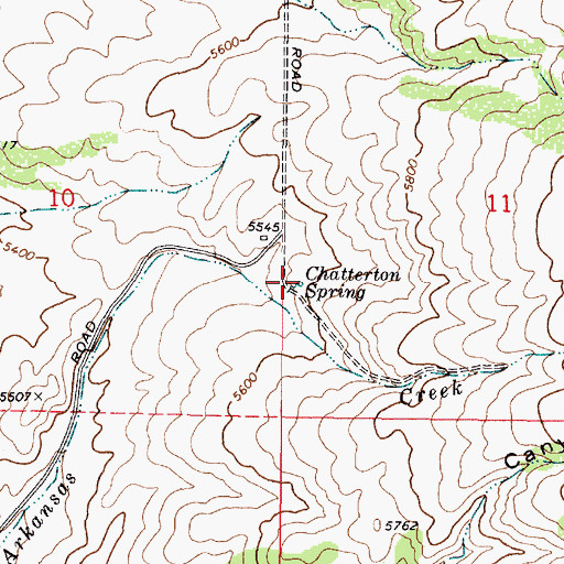 Topographic Map of Chatterton Spring, ID