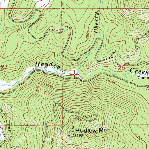 Topographic Map of Cherry Creek, ID