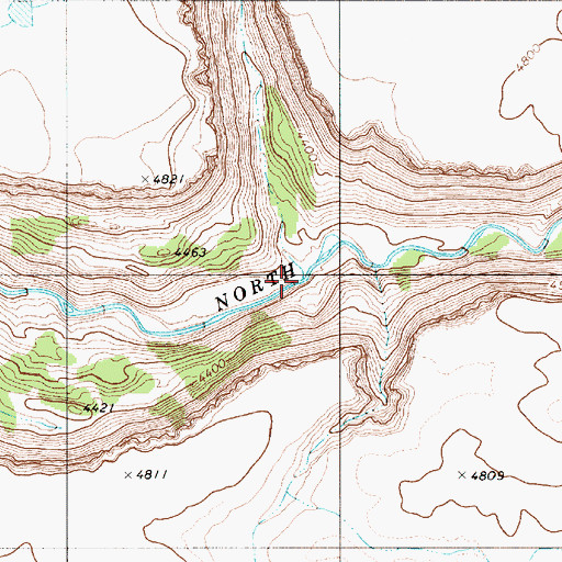 Topographic Map of Cherry Creek, OR